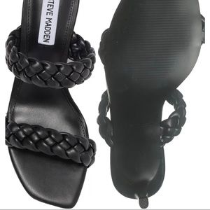Steve Madden Prema Black Braided Sandal